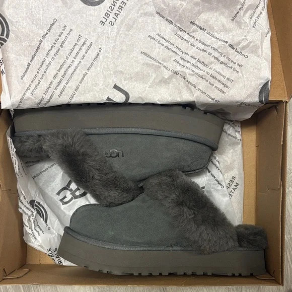 UGG Disquette Charcoal Slipper - Picture 3 of 4